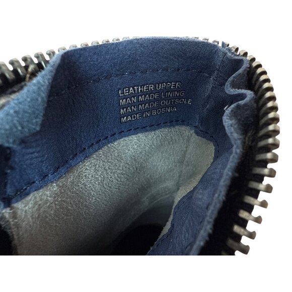 Miz Mooz Women's Frances Blue Leather Lined Ankle Boots Inside Zipper Sz 39 - Picture 9 of 11